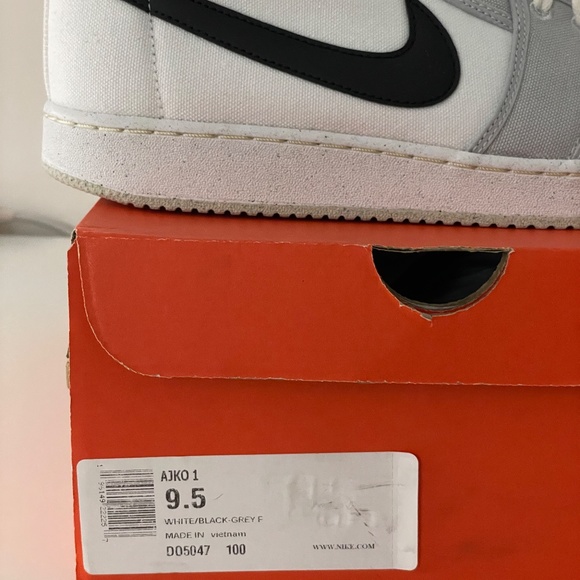 Size 9.5 - Jordan 1 Retro AJKO White Black Gray Fog Sail DO5047-100
